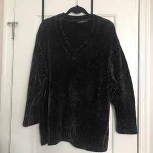 Zara oversized knit chenille sweater